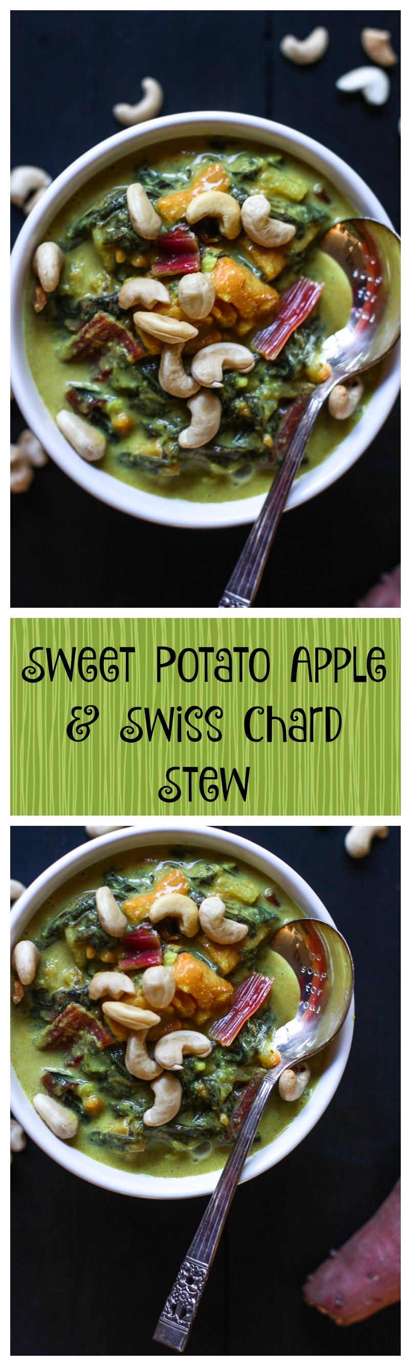 sweet potato apple & swiss chard stew