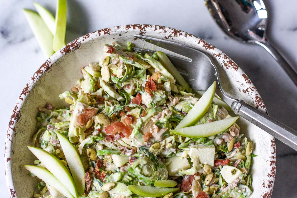shaved brussels sprouts & apple salad
